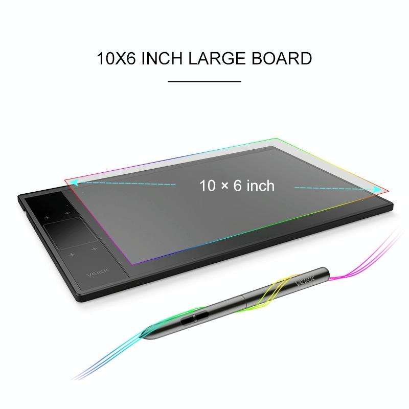 VEIKK A30 10x6 inch 5080 LPI Smart Touch Electronic Graphic Tablet, with Type-c Interface