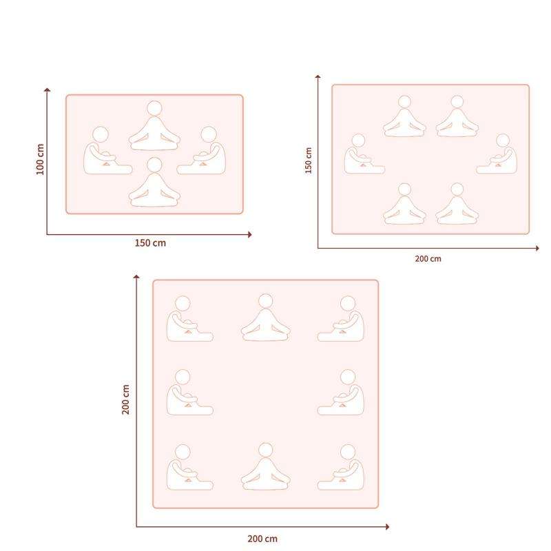 Outdoor Beach Waterproof Floor Mat Portable Picnic Cloth Folding Blanket, Size: Large (Toast Orange)