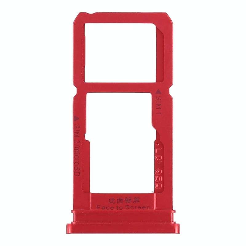 For OPPO R15 SIM Card Tray + SIM Card Tray / Micro SD Card Tray (Red)
