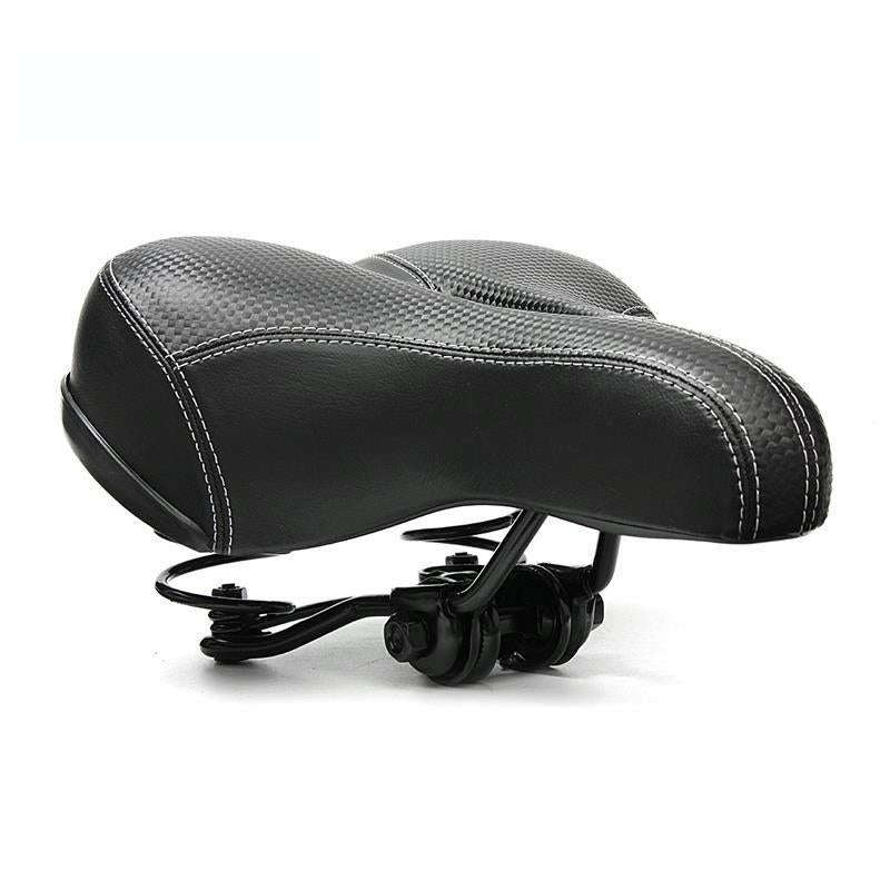 Mountain Bike Seat Comfortable Bike Seat Thick Soft Elastic Sponge(Black)