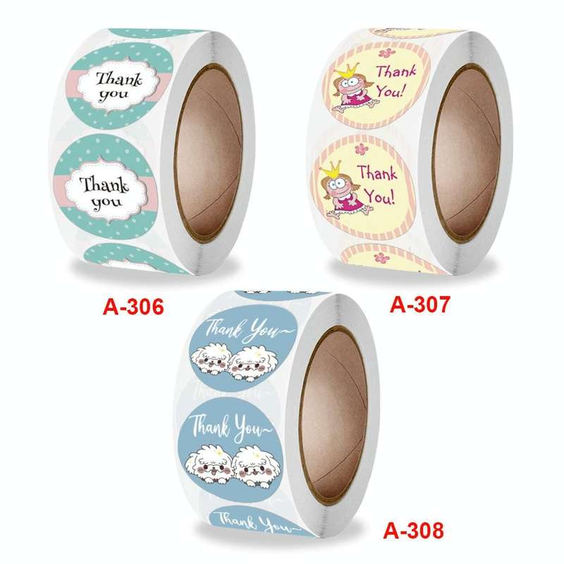 10 Rolls Seal Sticker Thank You Cute Animal Sticker Crafts Holiday Decoration Sticker, Size: 2.5c...