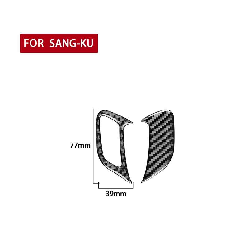 2 PCS / Set Carbon Fiber Car Door Lock Frame Decorative Sticker for Volkswagen Scirocco 2009-2016...