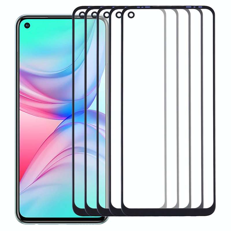 For Infinix Hot 10 X682B, X682C 5pcs Front Screen Outer Glass Lens