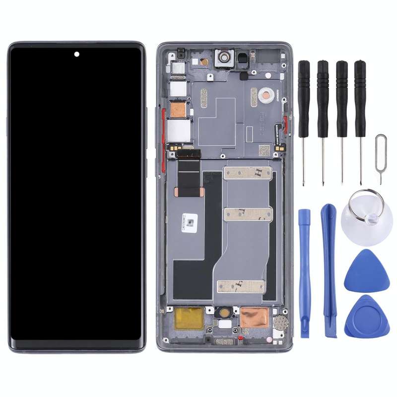 Original LCD Screen for TCL 20 Pro 5G T810H Digitizer Full Assembly with Frame (Black)