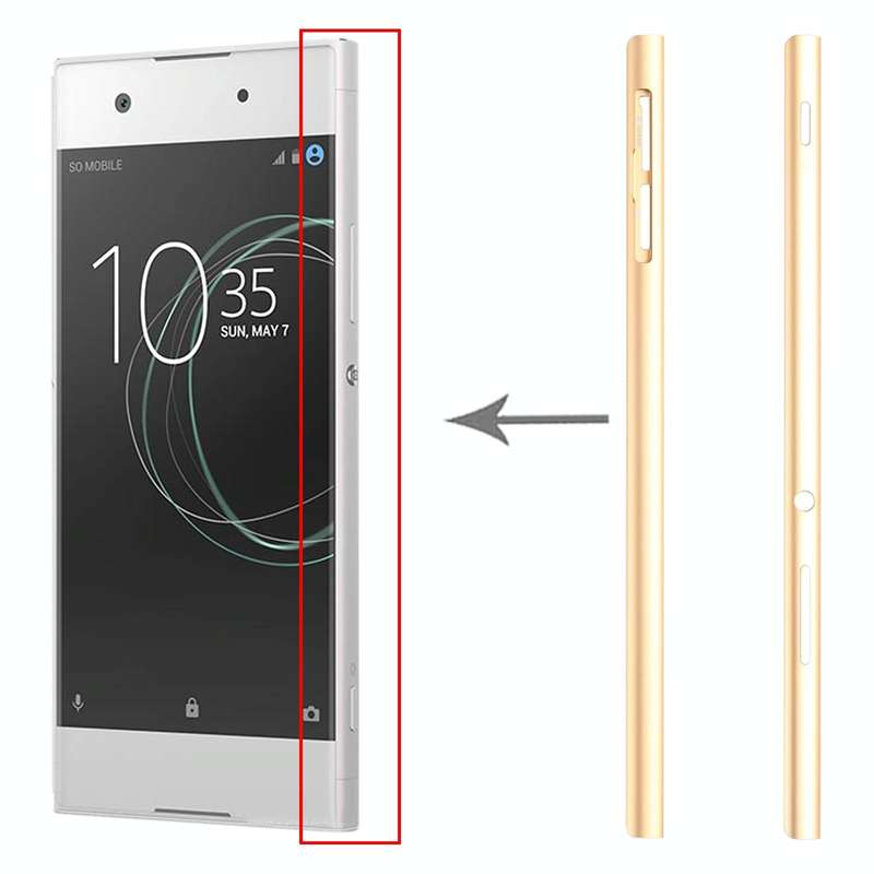 1 Pair Side Part Sidebar For Sony Xperia XA1 Ultra (Gold)