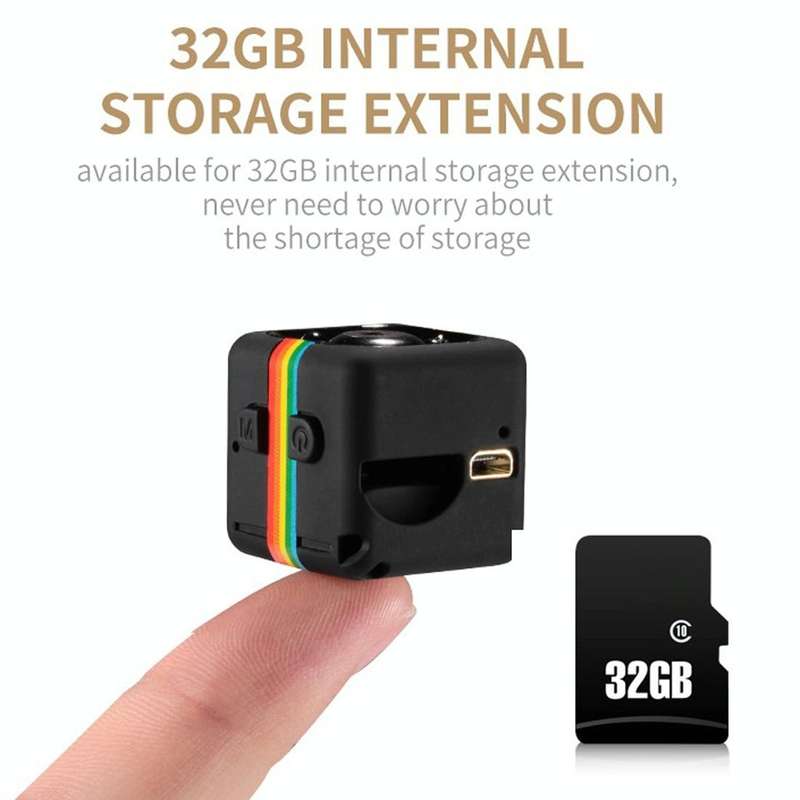 SQ11 Mini DV HD 1080P 2MP Sport Recorder Camera with Holder, Support Monitor Detection & IR Night...