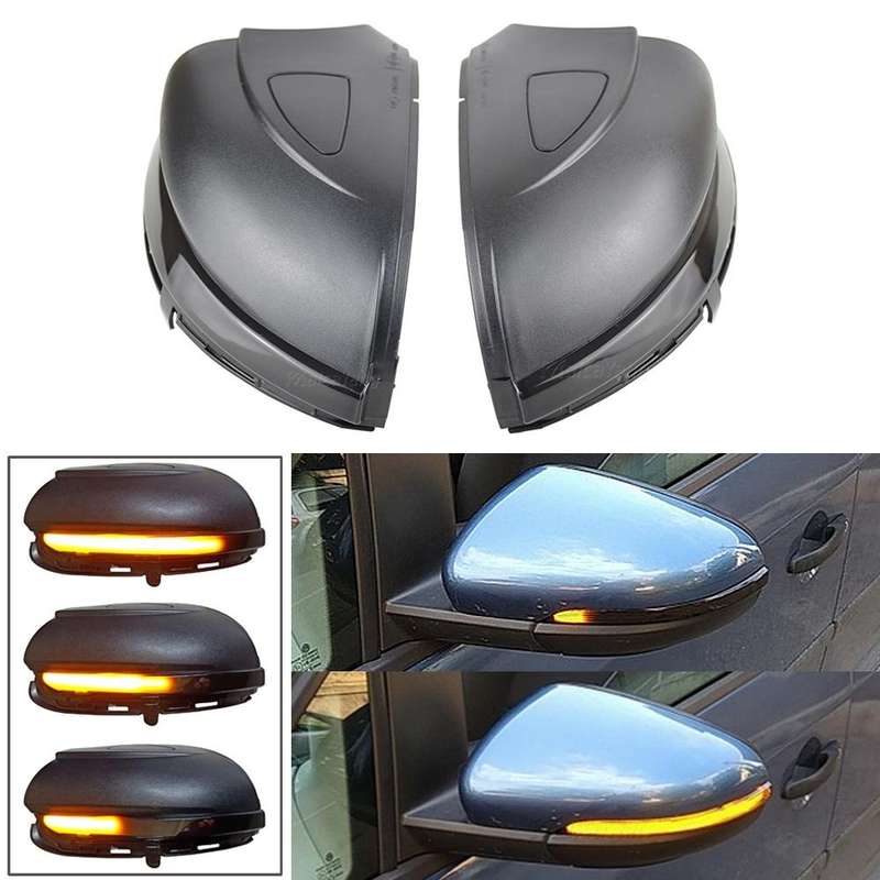 1 Pair For Volkswagen Golf 6 MK6 Car Dynamic LED Turn Signal Light Rearview Mirror Flasher Water ...