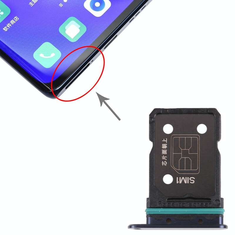 For OPPO Reno5 Pro+ 5G / Find X3 Neo SIM Card Tray + SIM Card Tray(Black)