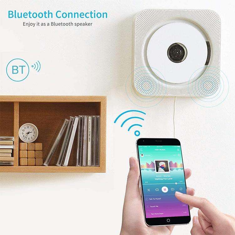 The Second Generation Portable Digital Display Bluetooth Speaker CD Player with Remote Control (W...