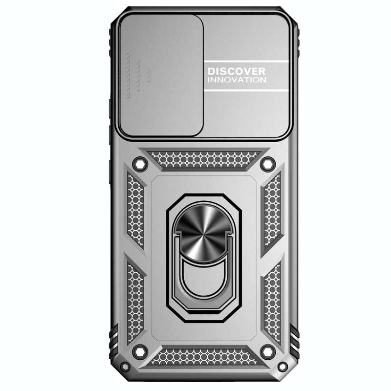For Samsung Galaxy A34 5G Sliding Camshield Holder Phone Case(Silver)