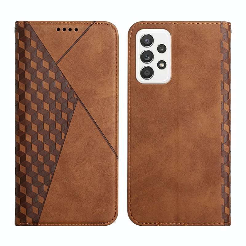 For Samsung Galaxy A33 5G Skin Feel Magnetic Leather Phone Case(Brown)