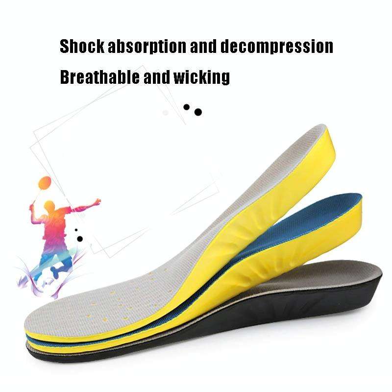 Shock Absorption Thickening Slow Rebound Soft and Comfortable Wicking Insole, Size:M(Black Backgr...