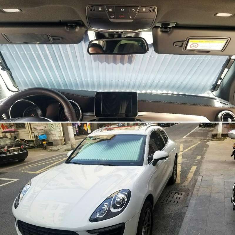 Car Sucker Suction Cups Retractable Windshield Sun Shade Block Sunshade Cover for Solar UV Protec...