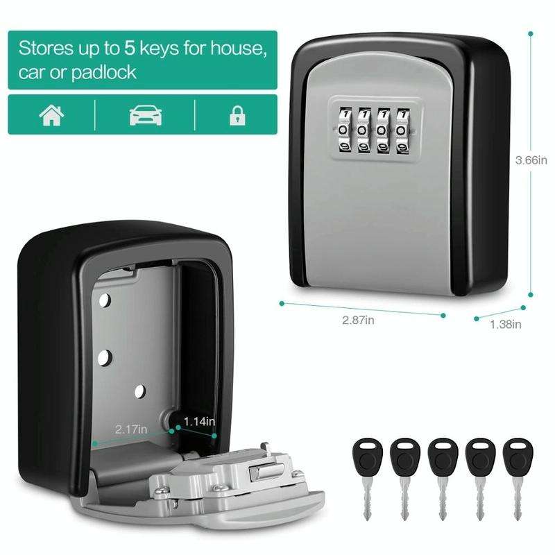 G9 4-digit Password Aluminum Alloy Key Storage Box(Green)