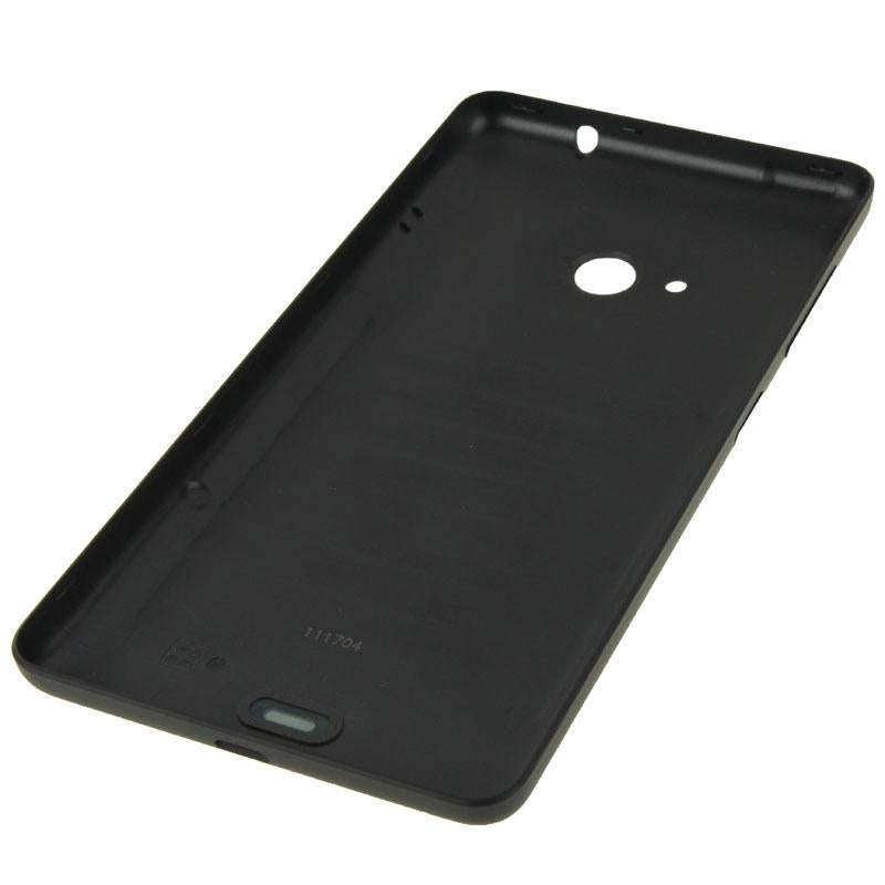 Bright Surface Solid Color Plastic Battery  Back Cover for Microsoft Lumia 535(Black)