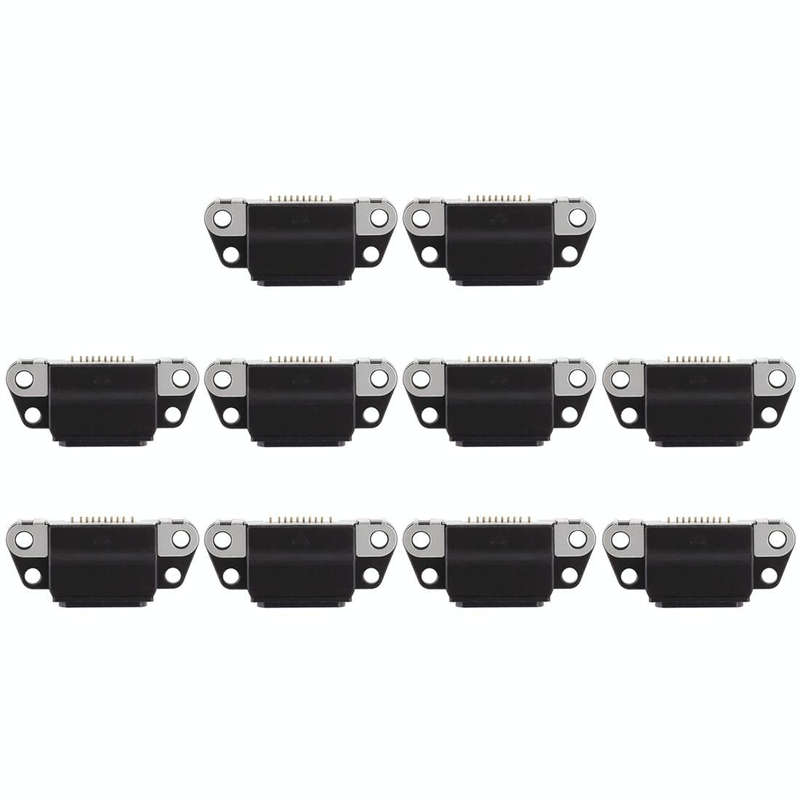 10 PCS Charging Port Connector for iPhone 8 Plus / 8(Black)