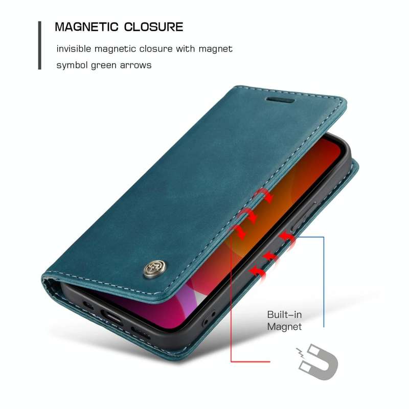 For iPhone 12 / 12 Pro CaseMe-013 Multifunctional Retro Frosted Horizontal Flip Leather Case with...