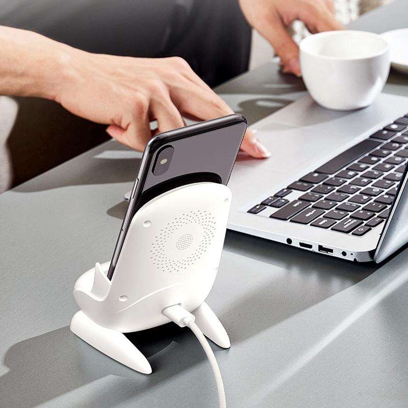 15W Chair Phone Wireless Charger Phone Charging Stand,Spec: White