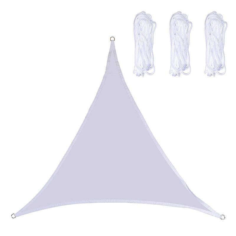 Triangle Outdoor Garden Sunshade Sail Waterproof Anti-UV Canopy, Size: 2.4m x 2.4m x 2.4m(White)