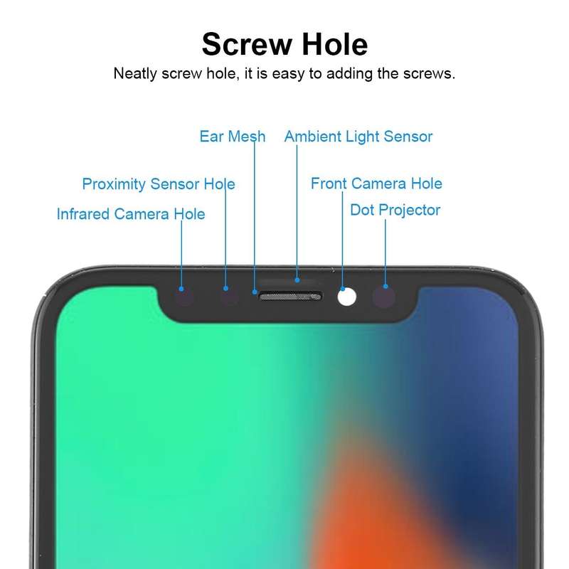 Soft OLED LCD Screen for iPhone X with Digitizer Full Assembly(Black)