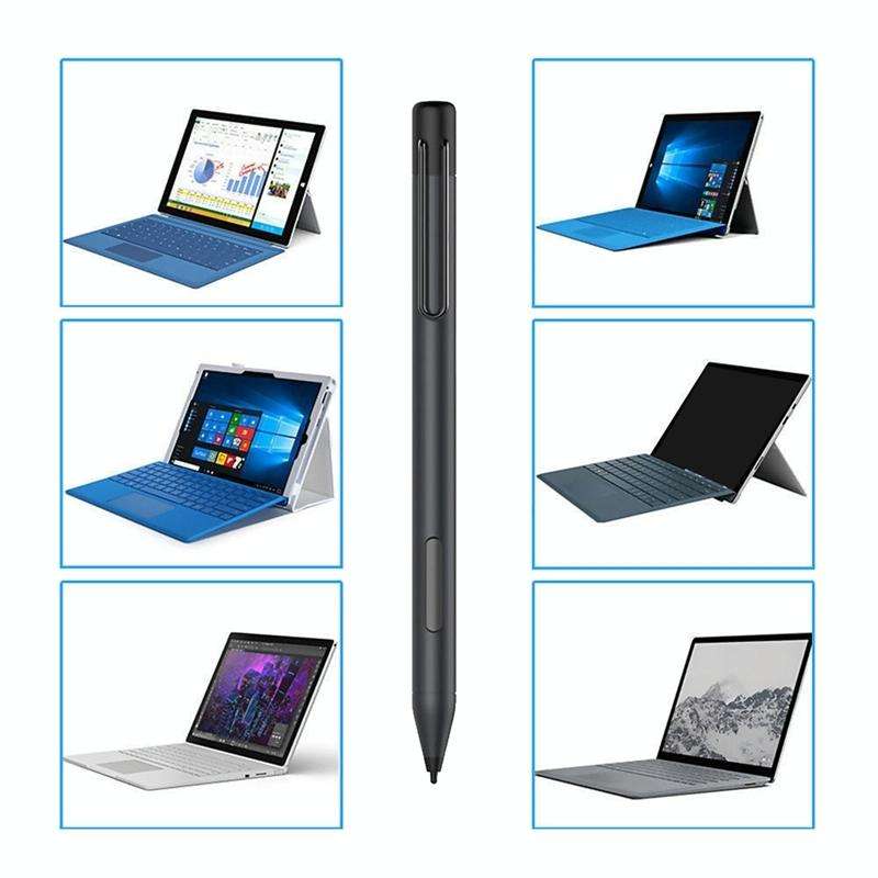 For Microsoft Surface 3 Pro 3/4/5/6/7/Book/Laptop/Go Pressure Touch Capacitance Pen(Black)