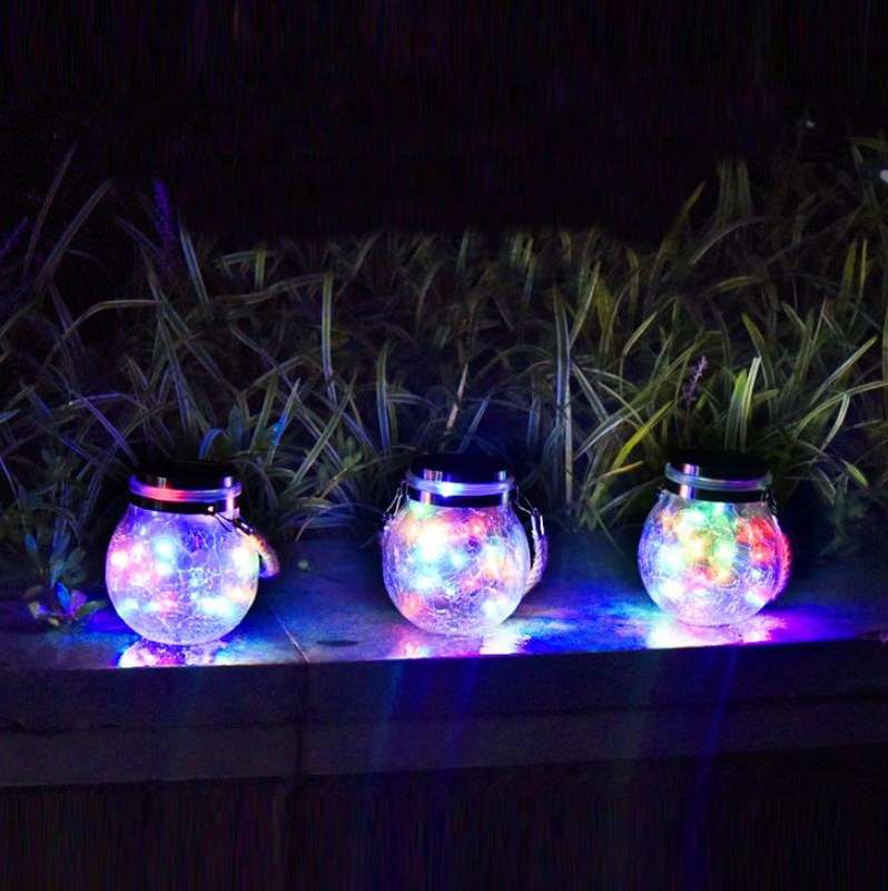 20 LED Solar Energy Glass Bottle Pendent Lamp IP44 Waterproof Outdoor Garden Decoration Light(Col...