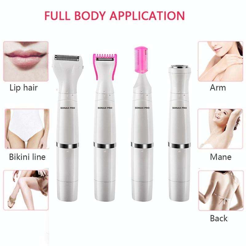SONAX PRO SN-8933 4 In 1 Electric Women Shaver Multi-Function USB Charge Scraping Knife Hair Remo...