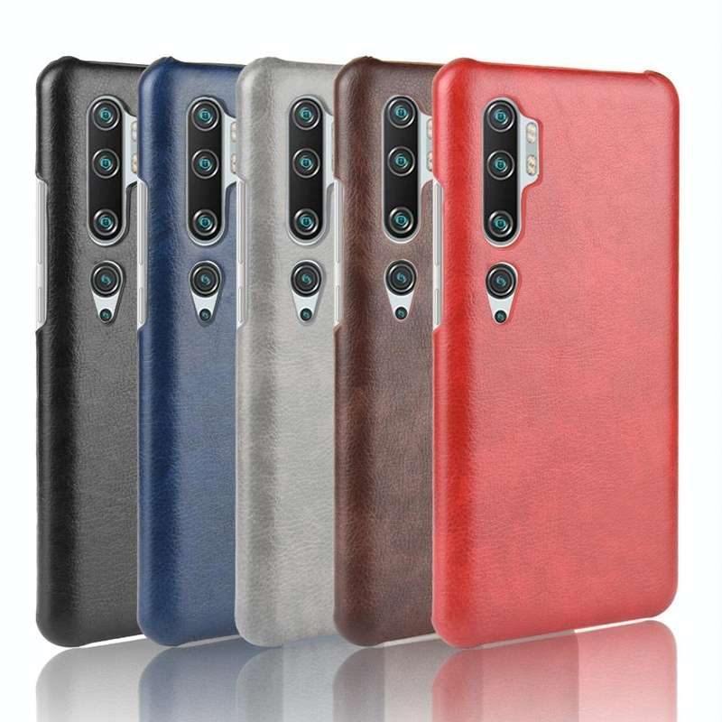 For Xiaomi Mi Note 10/ Note10 Pro/CC9 Pro Shockproof Litchi Texture PC + PU Case(Brown)