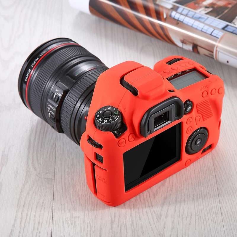 PULUZ Soft Silicone Protective Case for Canon EOS 6D(Red)