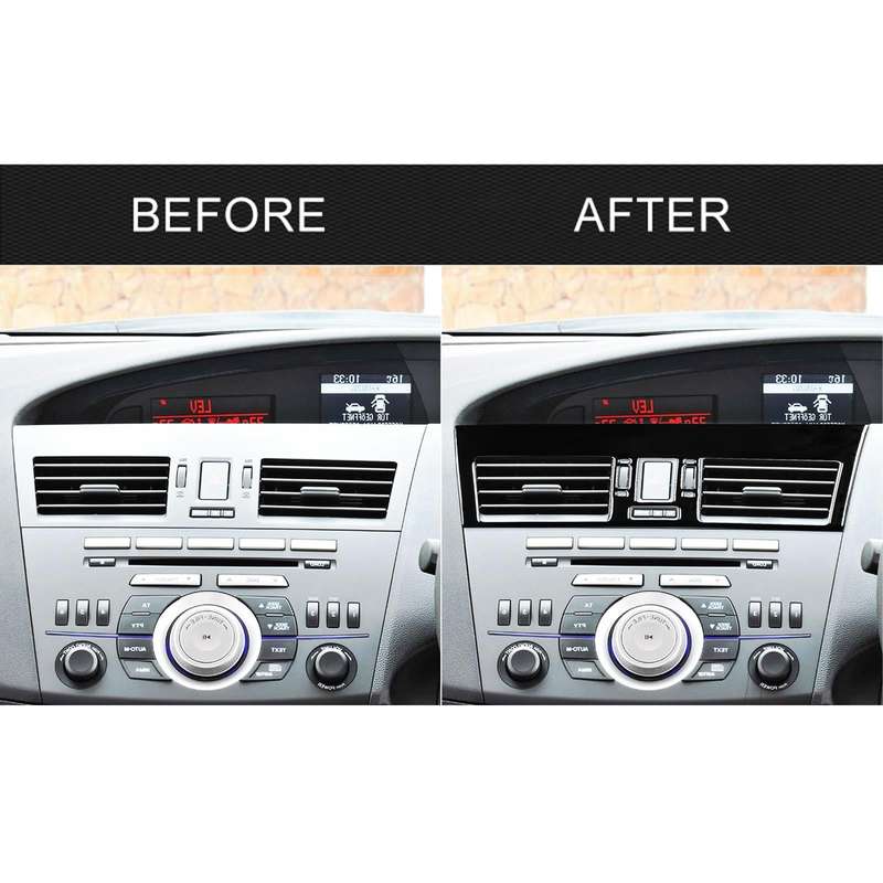 For Mazda 3 Axela 2010-2013 2 in 1 Car Central Vent Set A Decorative Sticker, Right Drive