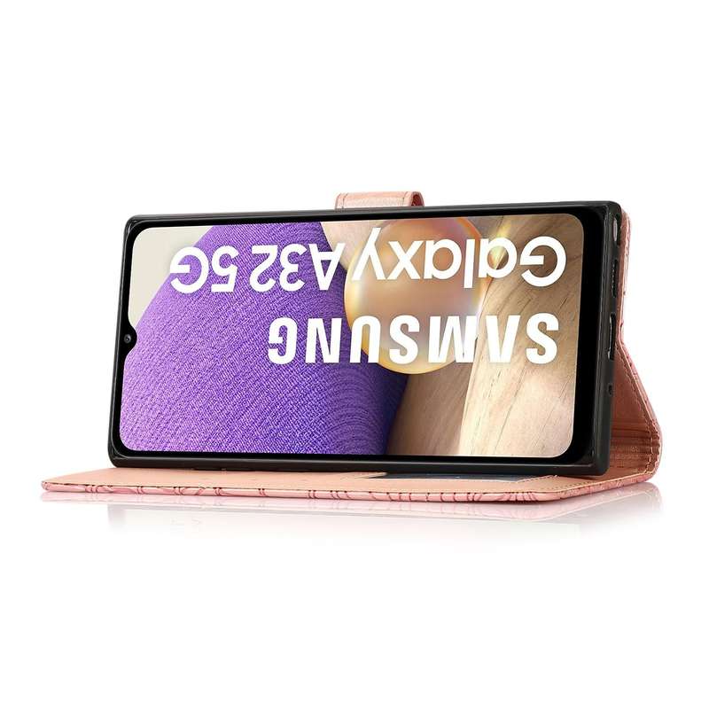For Samsung Galaxy A32 5G Skin Feel Embossed Sunflower Horizontal Flip Leather Case with Holder &...