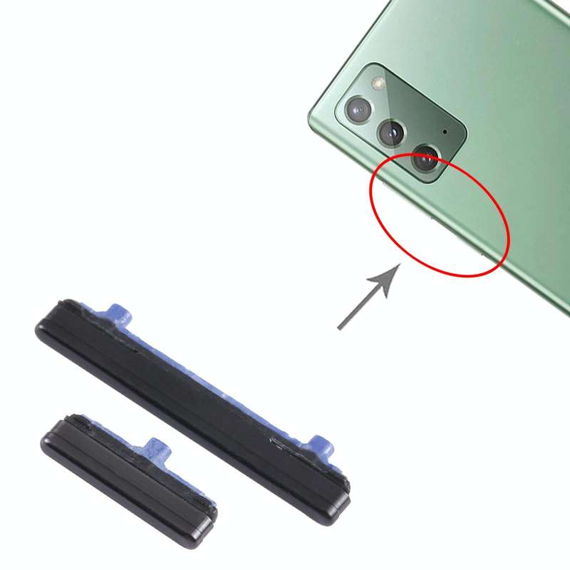 For Samsung Galaxy Note20 SM-N980 10pcs Power Button + Volume Control Button(Black)