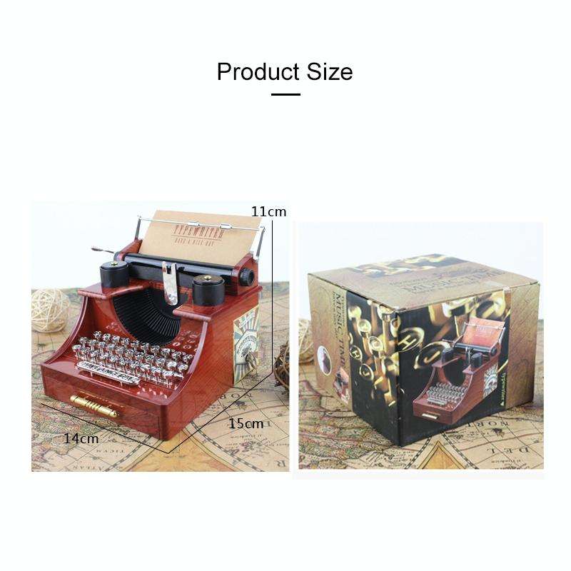 Birthday Girlfriend Retro Creative Teacher Day Typewriter Music Box