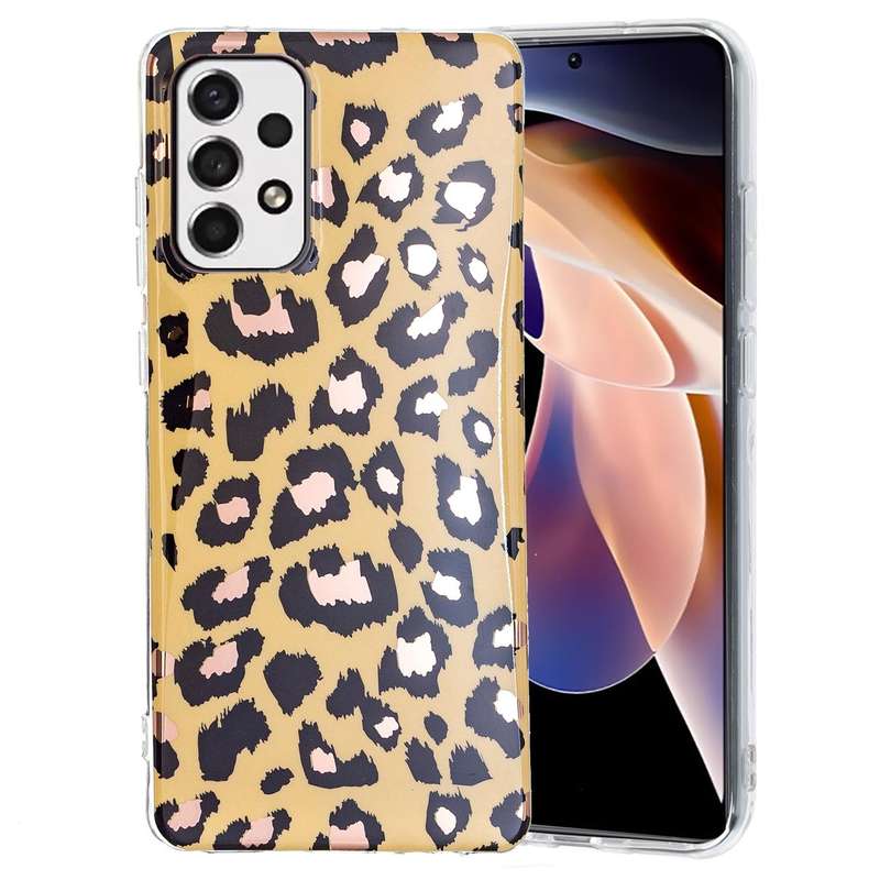 For Samsung Galaxy A53 5G Electroplating Pattern TPU Phone Case(Leopard)