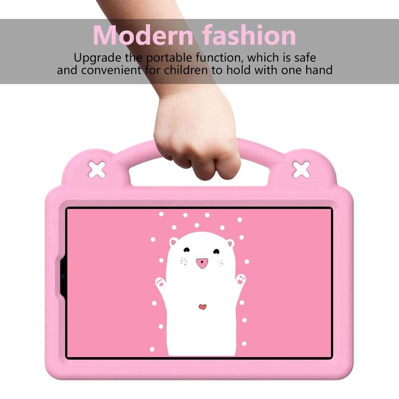 For Samsung Galaxy Tab A9 Handle Kickstand Children EVA Shockproof Tablet Case(Pink)