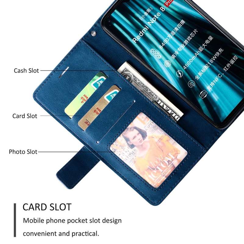 For Xiaomi Redmi Note 8 Pro Skin Feel Splicing Horizontal Flip Leather Case with Holder & Card Sl...