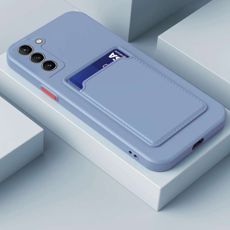 For Samsung Galaxy A14 5G Skin Feel Card TPU Contrast Color Button Phone Case(Gray)