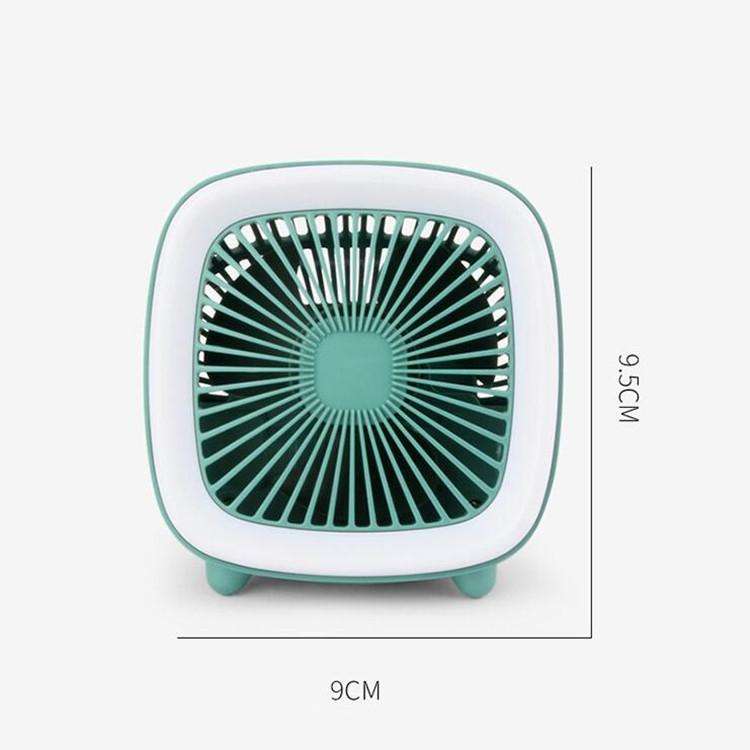 USB Rechargeable Desktop Fan Multifunctional Handheld Pocket Fan(Blue)