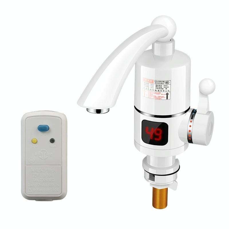 Digital Display Electric Heating Faucet Instant Hot Water Heater CN Plug Digital Horizontal Tube ...