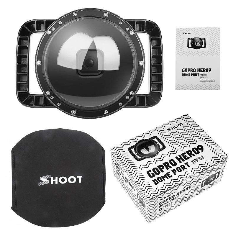 SHOOT XTGP559 Dome Port Underwater Diving Camera Lens Transparent Cover Housing Case For GoPro HE...