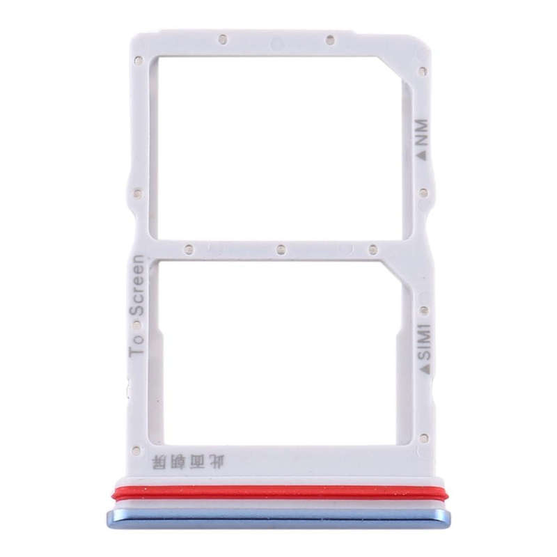 SIM Card Tray + NM Card Tray for Huawei P40 Lite 5G (Baby Blue)