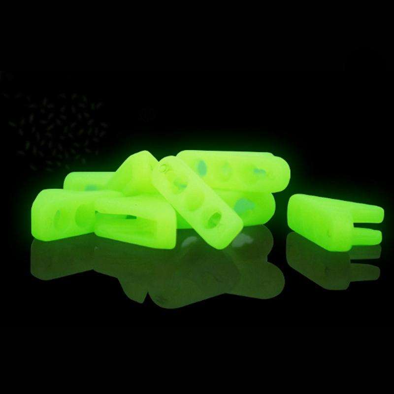 10 PCS Outdoor Luminous Rope Buckle Fluorescence Tent Triangle Buckle Alert Reminder Accidental D...