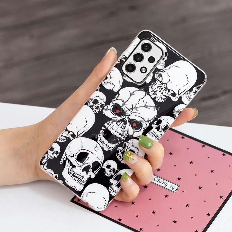 For Samsung Galaxy A53 5G Luminous TPU Protective Phone Case(Skull)