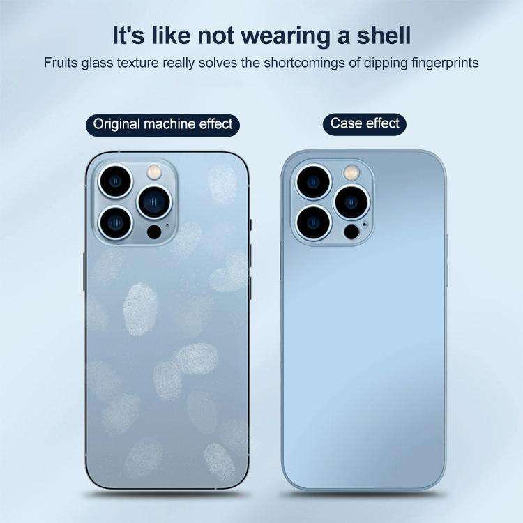 For iPhone 13 AG Frosted Tempered Glass Phone Case(White)