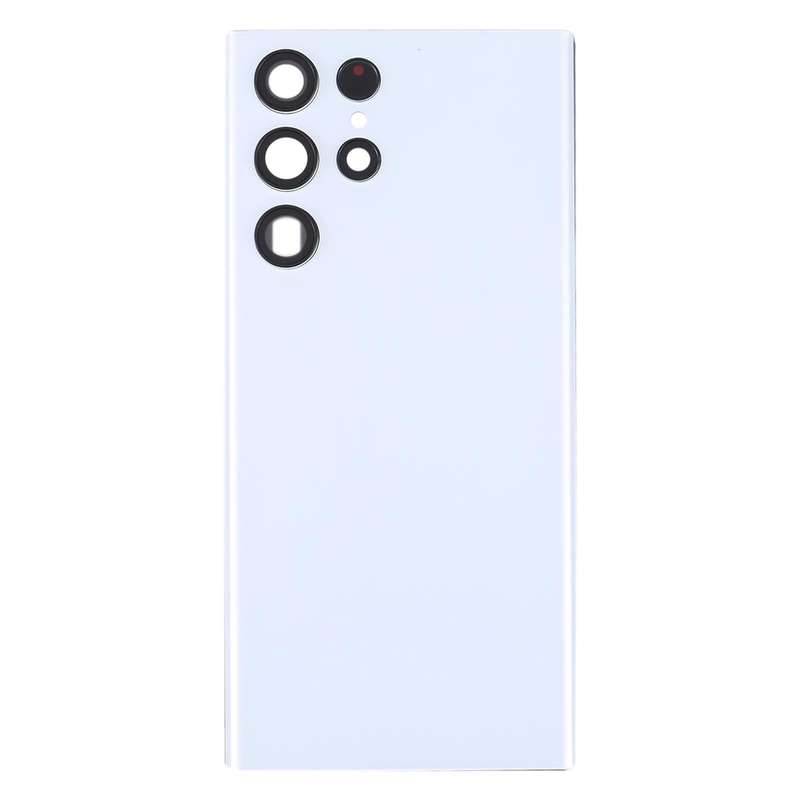 For Samsung Galaxy S22 Ultra 5G SM-S908B Battery Back Cover with Camera Lens Cover (White)