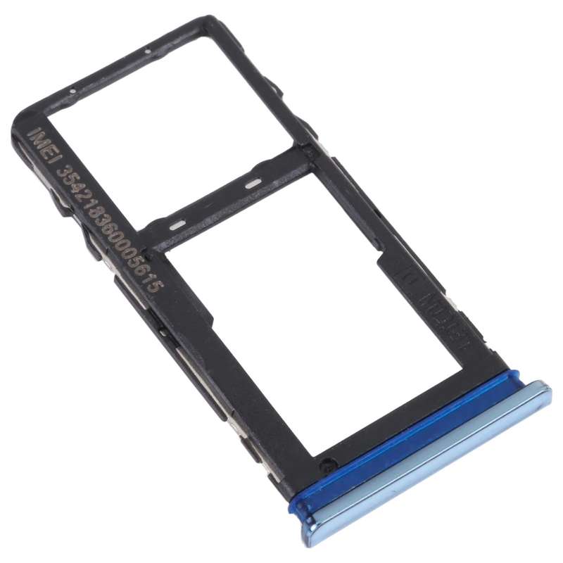 For TCL 30 / 30+ / 30 5G Original SIM Card Tray + Micro SD Card Tray(Blue)