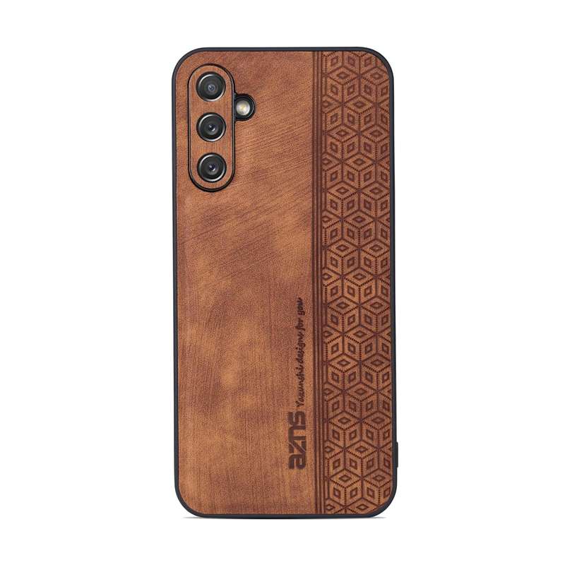 For Samsung Galaxy A54 5G AZNS 3D Embossed Skin Feel Phone Case(Brown)