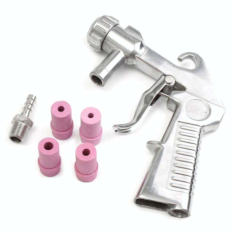 Handheld Sandblasting Tool Pneumatic Sandblasting Glass Derusting Tool, Style:Package A