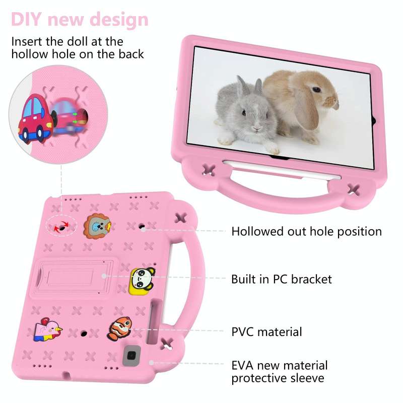 For Samsung Galaxy Tab S6 Lite 10.4 2020/2022 Handle Kickstand Children EVA Shockproof Tablet Cas...