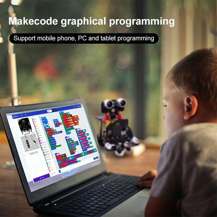 Yahboom Microbit Smart Robot Car Bitbot with IR and APP for Micro:bit V2/V1.5, without Micro:bit ...